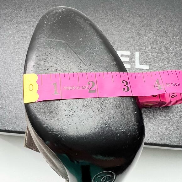 CHANEL Crystal Embellished D'Orsay Pumps EU 39.5 US 9.5 Dark Gray Satin Heels - Picture 13 of 15